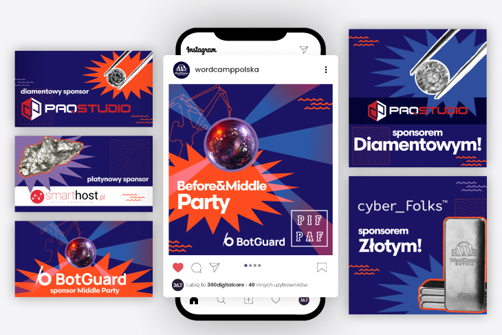 Projekt szablonów dla postów o sponsorach WordCamp Gdynia 2024